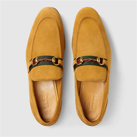 gucci loafers men horsebit|gucci suede loafers men.